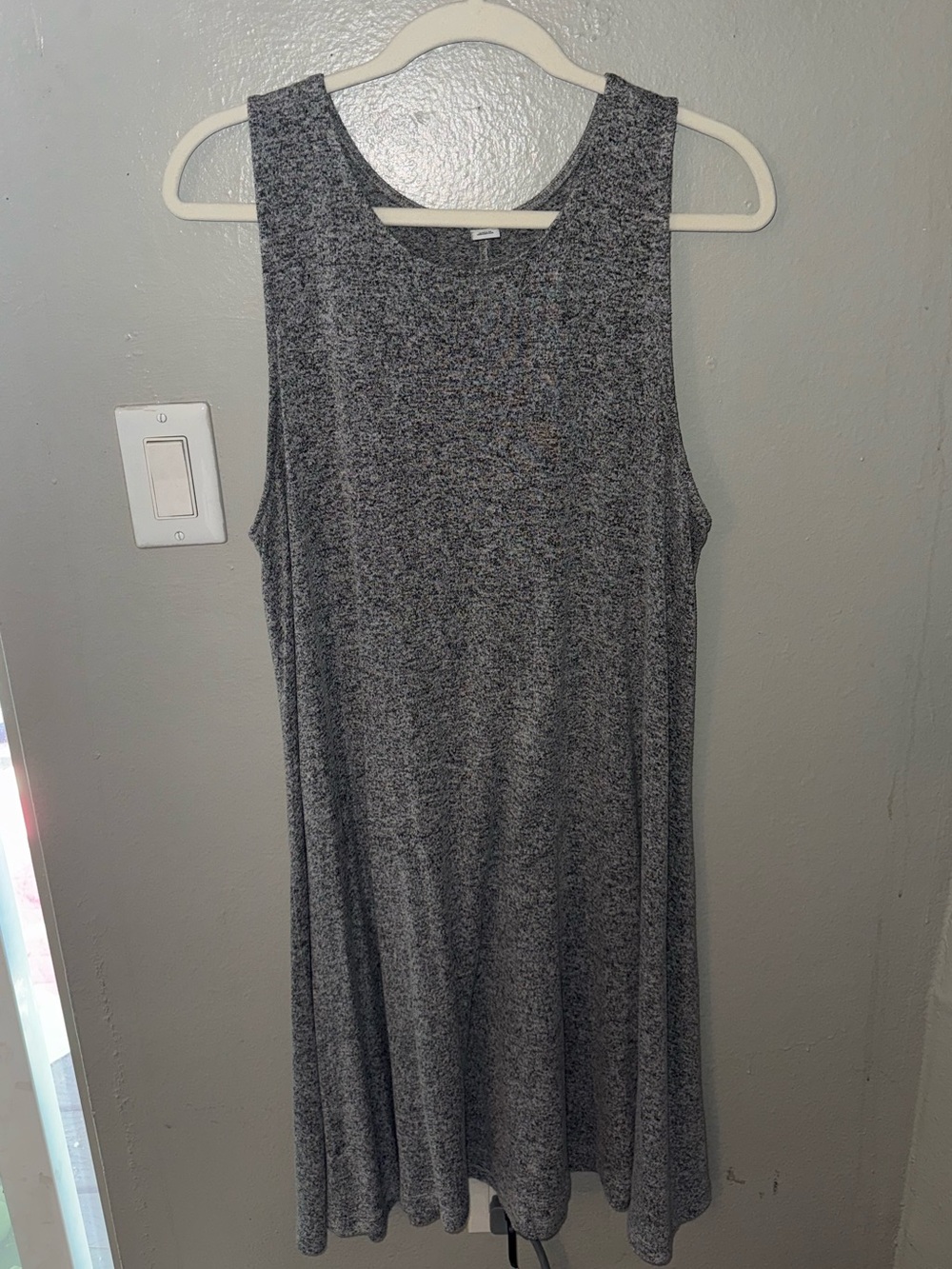 Sleeveless Knit A-Line Dress in Heather Gray XL Old Navy